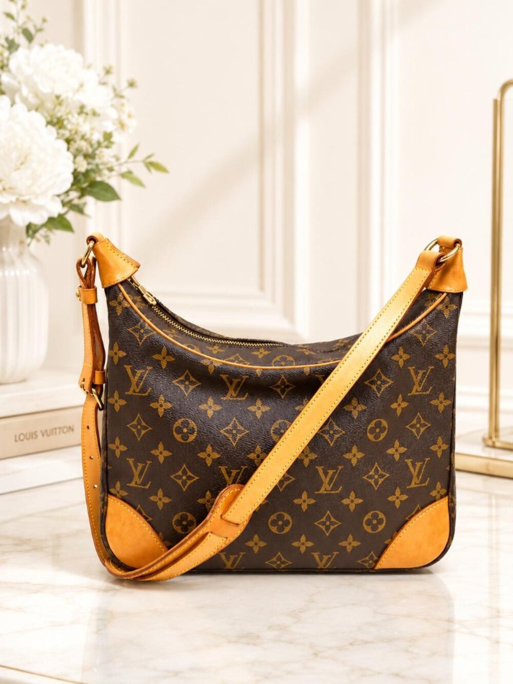 Authentic Louis Vuitton Boulogne 30 Monogram Shoulder Bag | Luxury Cheaper